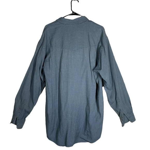 Lucchese Blue and White Plaid button up sz Large - Picture 9 of 12